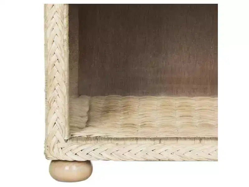 Adira Wicker Nightstand - SEA8002 - White Washed - Safavieh