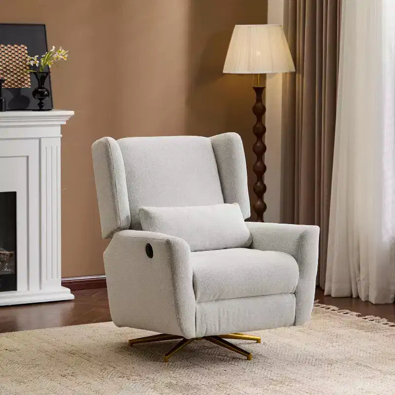Christopher Knight Home Gilbert Contemporary Upholstered 360 Swivel and Power Recliner Chair