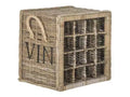 Aziza 16 Bottle Wicker Wine Rack - SEA7016 - Grey - Safavieh