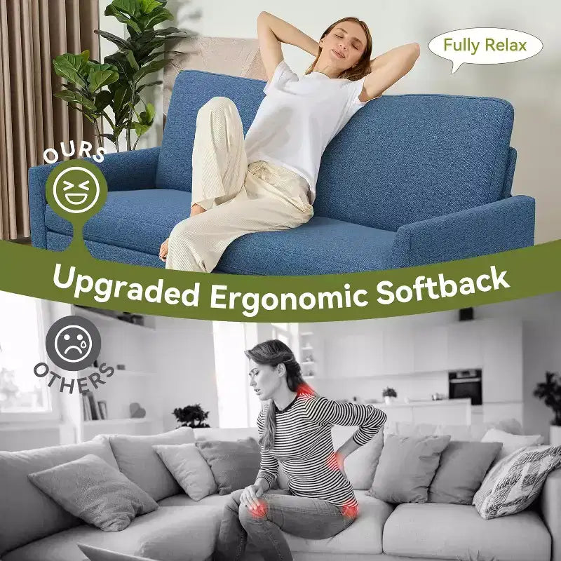 Dyonery 68 sofa, comfortable living room sofa, medieval modern love seat sofa, tool-free assembly small sofa, bedroom and office
