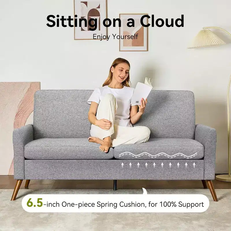 Dyonery 68 sofa, comfortable living room sofa, medieval modern love seat sofa, tool-free assembly small sofa, bedroom and office