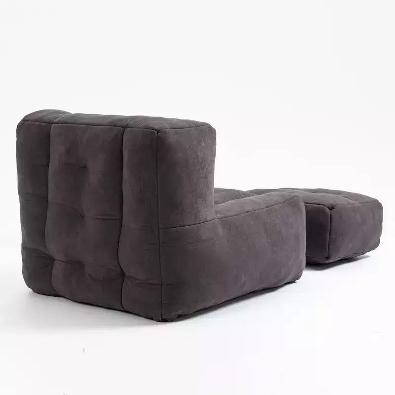 Fluffy bean bag chair for adults, super soft lazy sofa with memory foam and ottoman, indoor modern focus chair for living room, bedroom, apartment