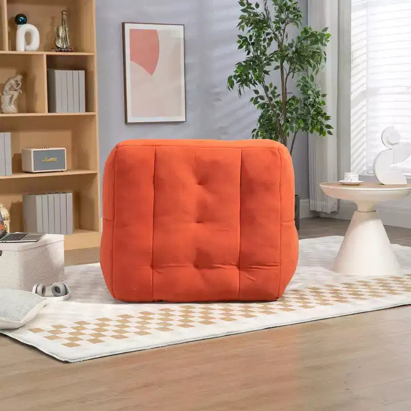 Fluffy bean bag chair for adults, super soft lazy sofa with memory foam and ottoman, indoor modern focus chair for living room, bedroom, apartment