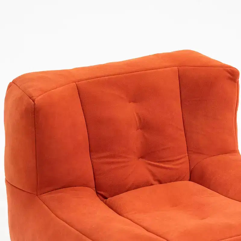 Fluffy bean bag chair for adults, super soft lazy sofa with memory foam and ottoman, indoor modern focus chair for living room, bedroom, apartment