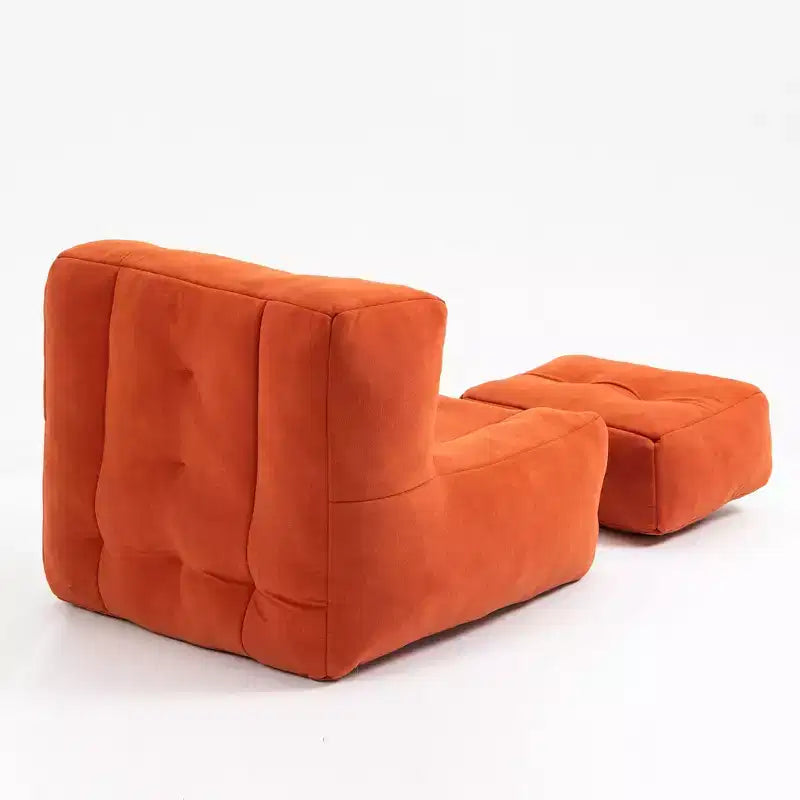Fluffy bean bag chair for adults, super soft lazy sofa with memory foam and ottoman, indoor modern focus chair for living room, bedroom, apartment