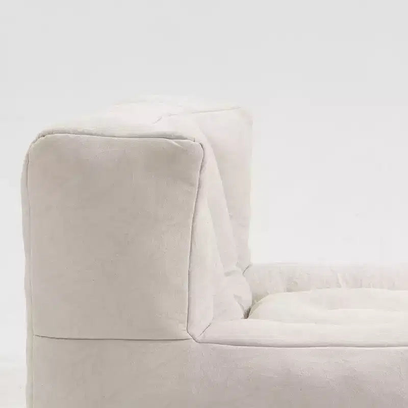 Fluffy bean bag chair for adults, super soft lazy sofa with memory foam and ottoman, indoor modern focus chair for living room, bedroom, apartment