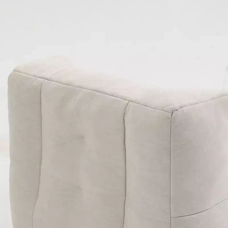 Fluffy bean bag chair for adults, super soft lazy sofa with memory foam and ottoman, indoor modern focus chair for living room, bedroom, apartment