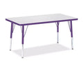 Jonti-Craft Berries Elementary Height Color Edge Rectangle Table (24 x 36) in Purple