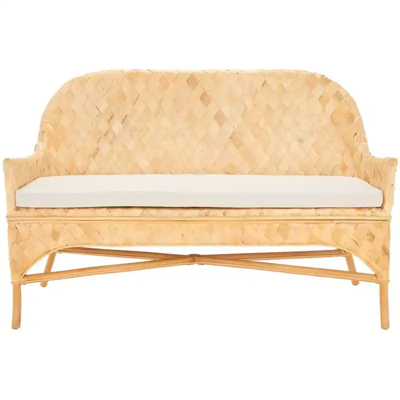 Chorus Woven Sofa Bench - SEA7041 - Natural/White - Safavieh
