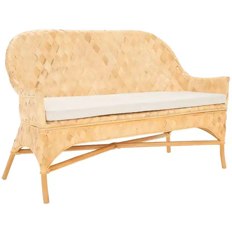 Chorus Woven Sofa Bench - SEA7041 - Natural/White - Safavieh