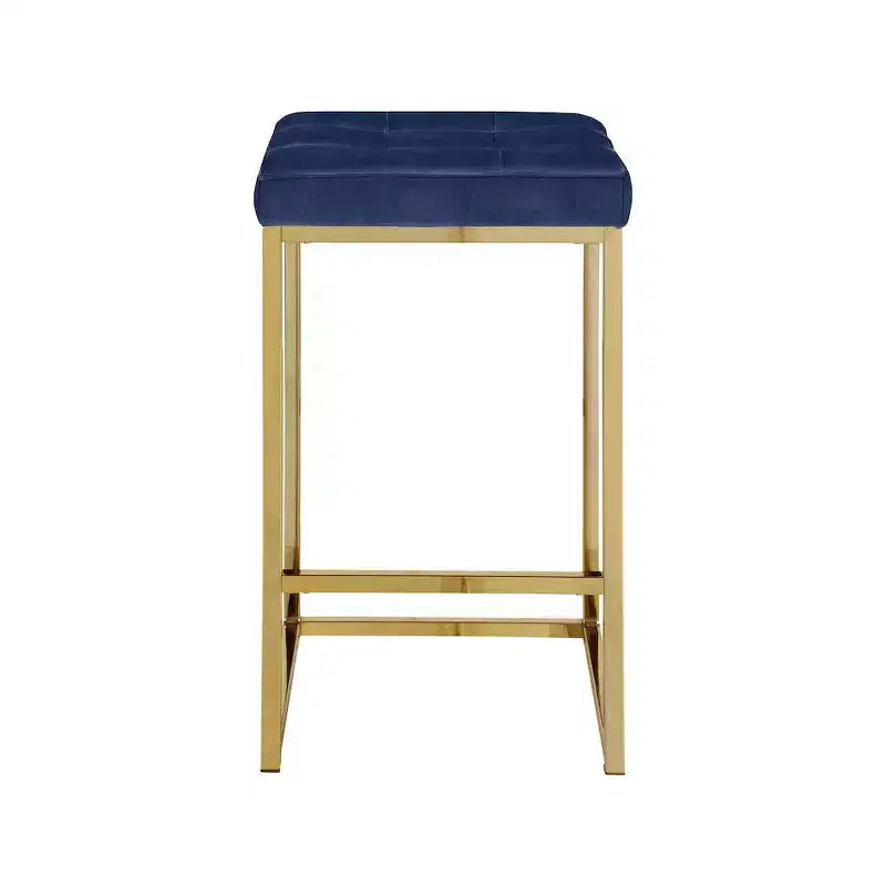 Meridian Furniture,Nicola Navy Velvet Stool, Set of 2