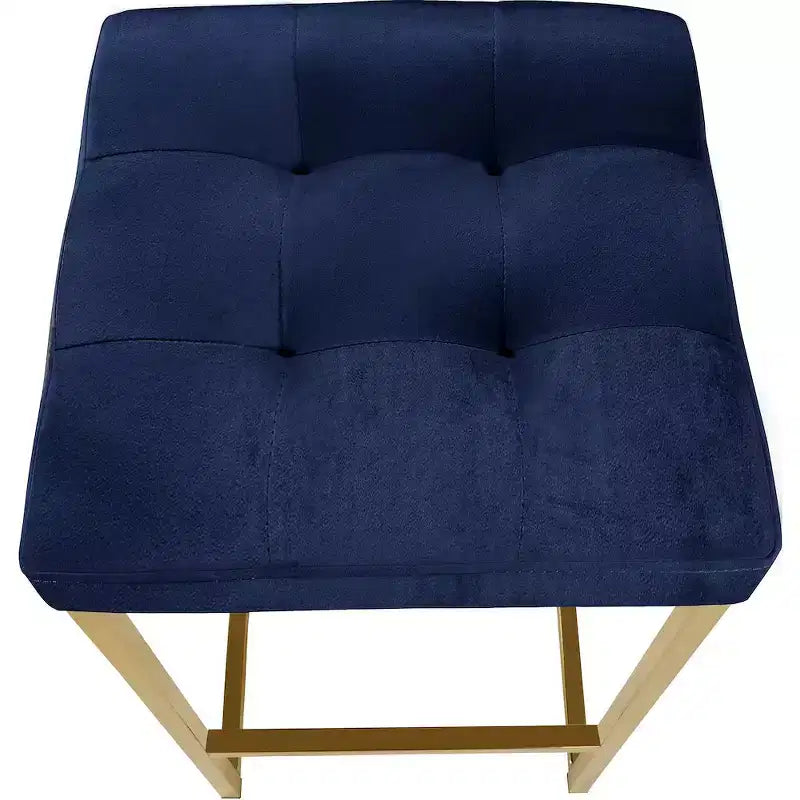 Meridian Furniture,Nicola Navy Velvet Stool, Set of 2