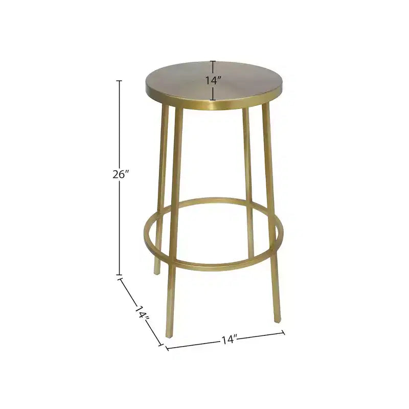 Meridian Furniture,Tyson Gold Iron Counter Stool