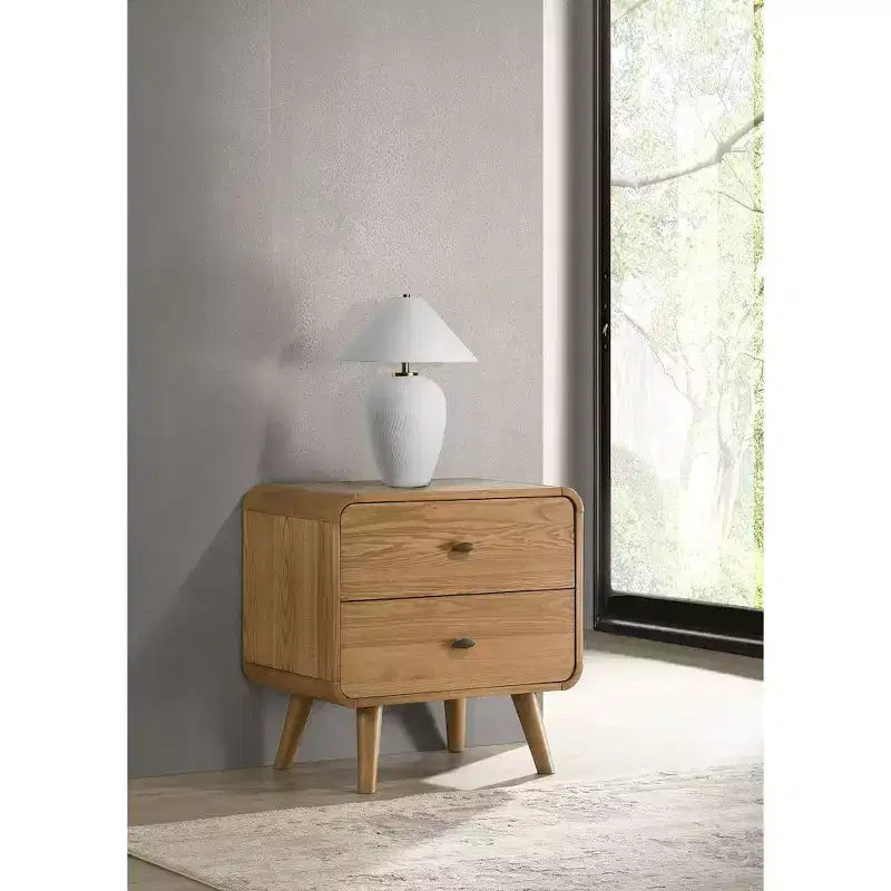 Coaster,Robyn 2-drawer Nightstand Bedside Table Light Ash
