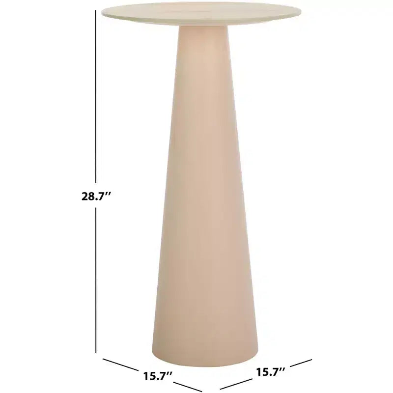 Nurem Tall Ceramic Side Table - ACC2900A - Beige Ceramic/Beige - Safavieh