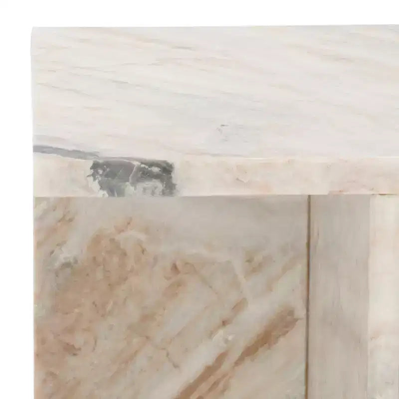 Udo T Marble Side Table - ACC3734A - Brown Grey - Safavieh