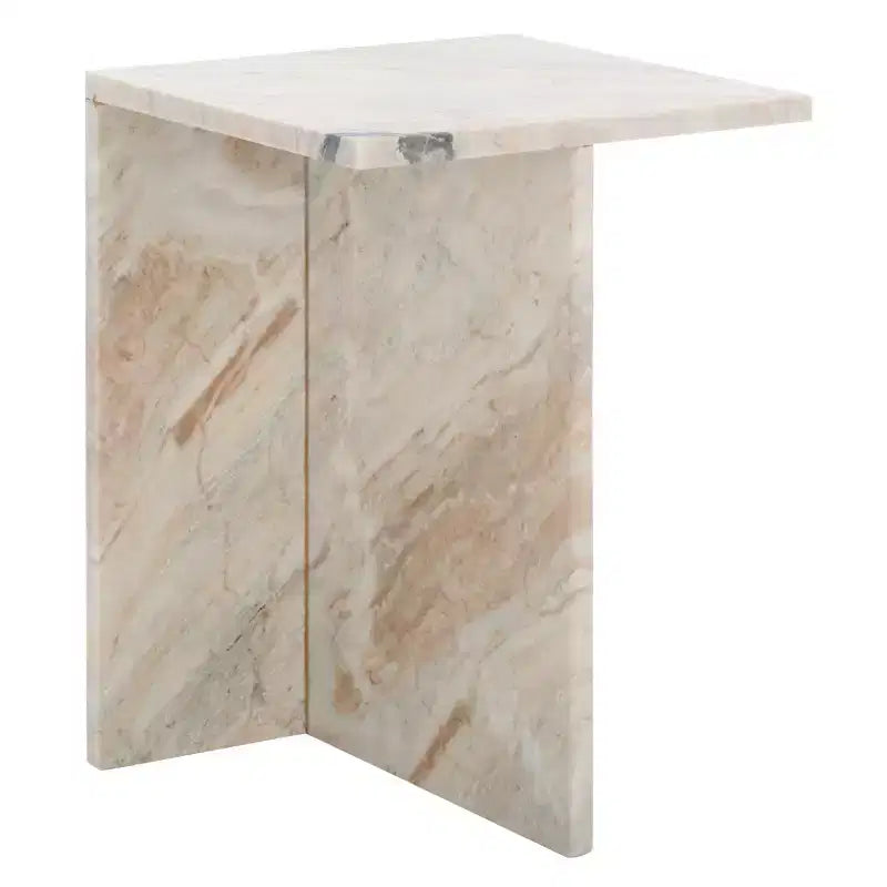 Udo T Marble Side Table - ACC3734A - Brown Grey - Safavieh
