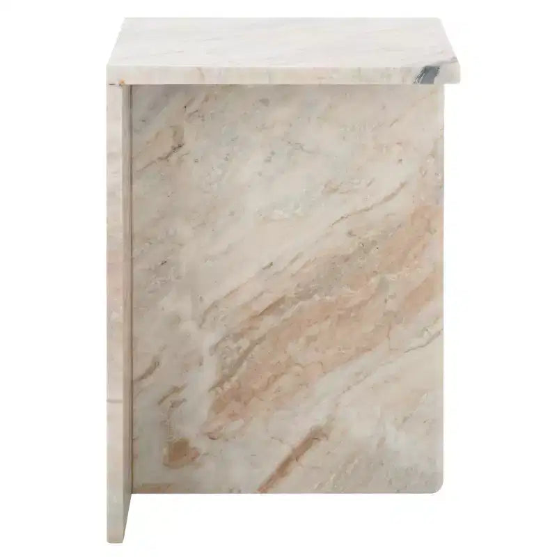 Udo T Marble Side Table - ACC3734A - Brown Grey - Safavieh