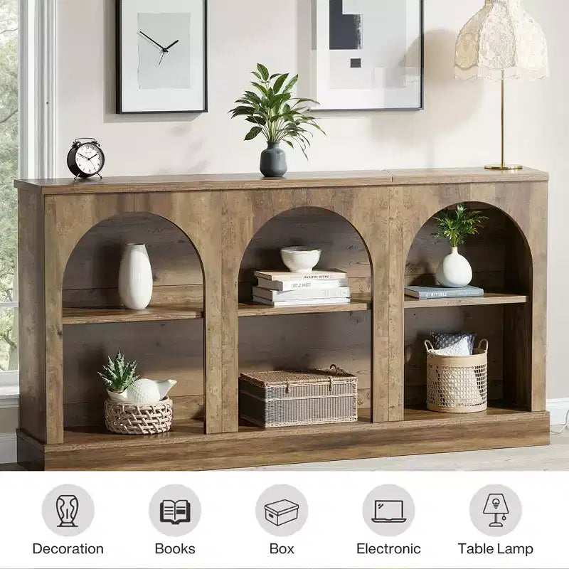 MAYEERTY Multi-Functional Farmhouse Entry Table, Versatile as Sofa Table, Hall Table & TV Stand