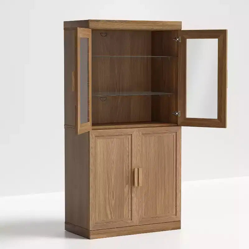 PexFix Freestanding Wood Pantry Cabinet Kitchen Storage Organizer With Shelves & Doors Large Capacity