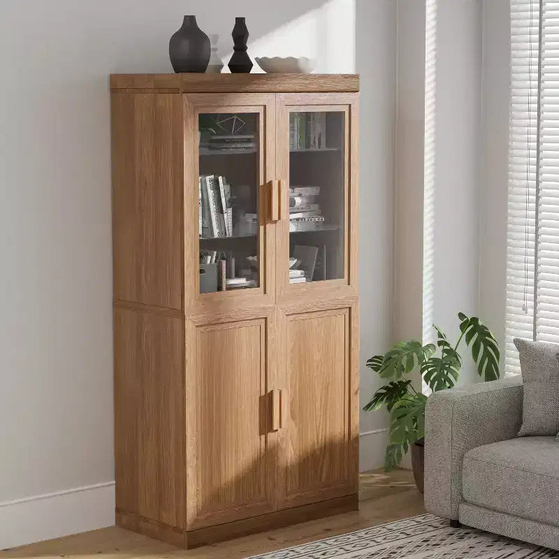 PexFix Freestanding Wood Pantry Cabinet Kitchen Storage Organizer With Shelves & Doors Large Capacity