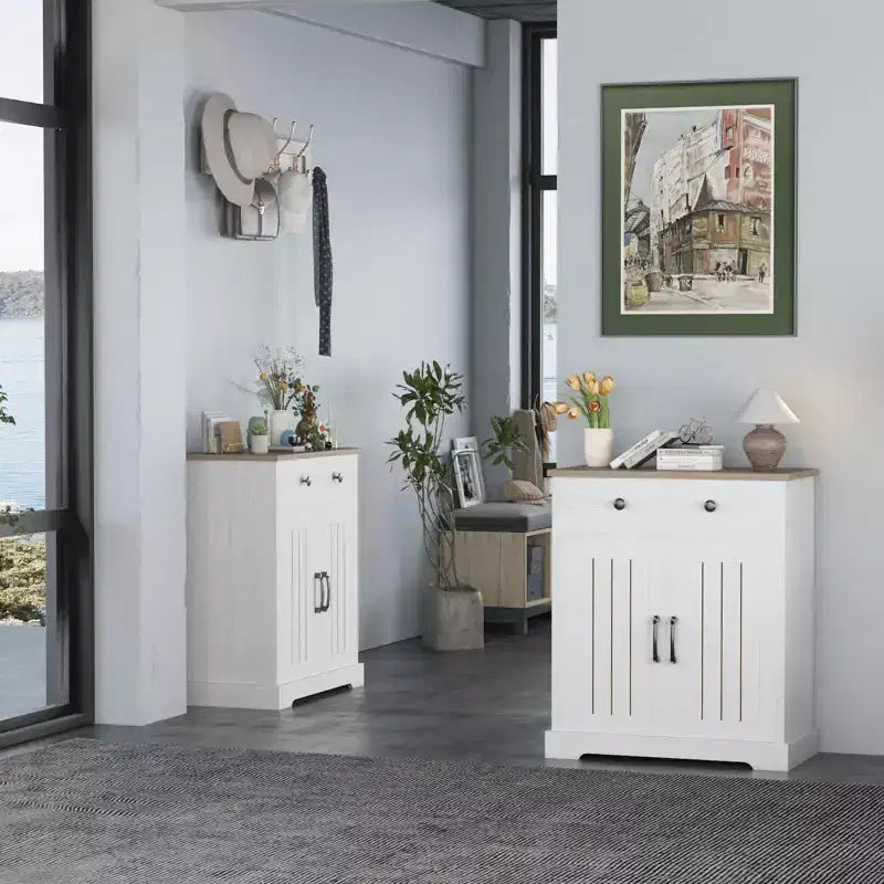 Kitchen Storage Cabinet, Modern Buffet Cabinet with Storage, Coffee Bar with 2 Drawers and 2 Doors, Floor Buffet