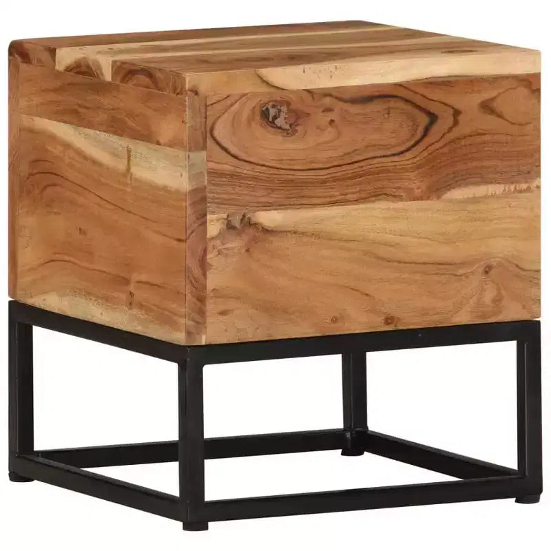vidaXL Side Table 11.8x11.8x13 Solid Acacia Wood