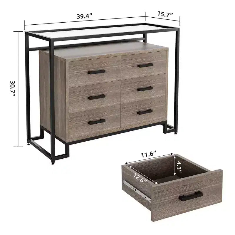 58 5-Tier Kitchen Pantry Cabinet with Glass Doors and Drawer, Microwave Rack, and Brakeable Casters Wood