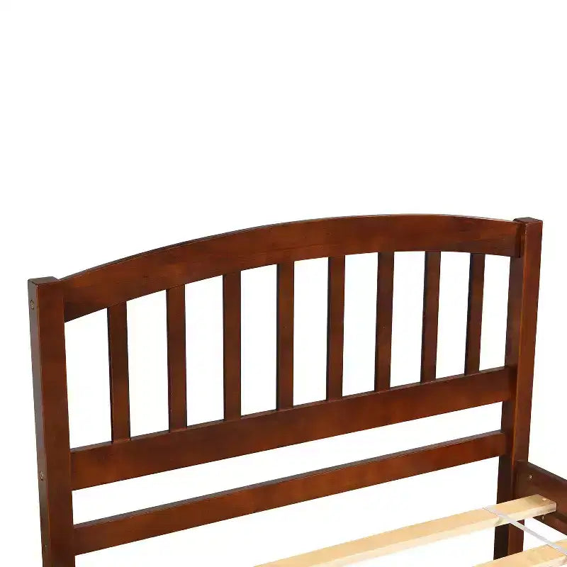 Twin size Platform Bed Wood Bed Frame with Trundle Espresso