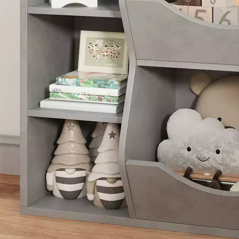 Kids Bookshelf and Toy Storage, 3 Tier Toy Storage Organizer, 5 Cube Storage Cabinet, Toddler Bookshelf