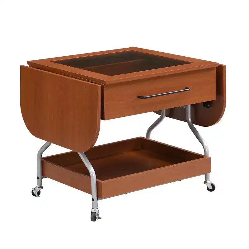 Okak 4-Pc Modular Rattan Coffee Table, Convertible Round/Square with Storage, Solid Wood & Weaving Center Table for Living Room