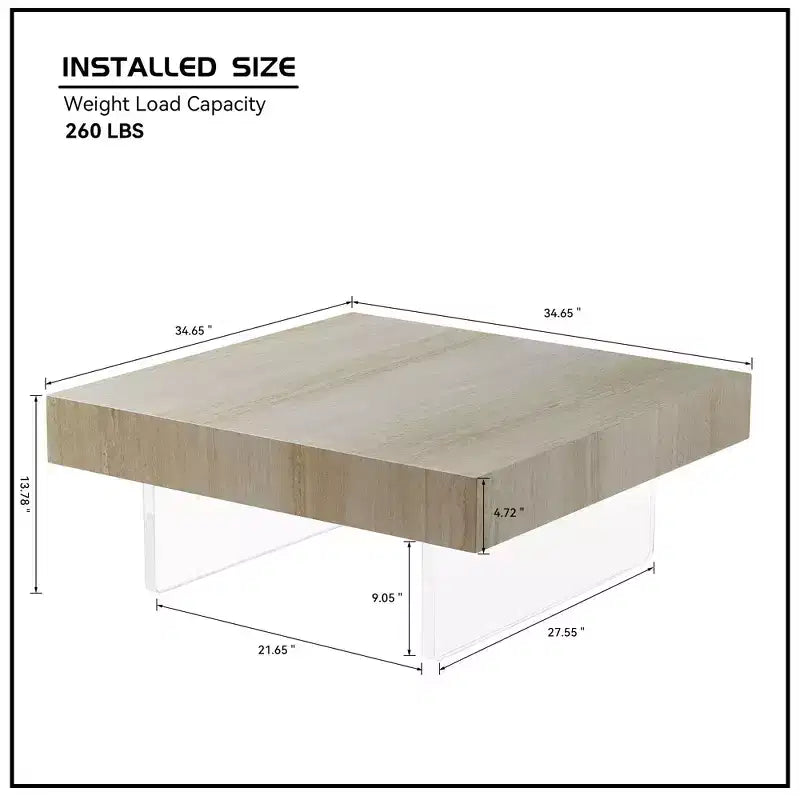 Okak Modern Wave-Edge Coffee Side Table Set of 2, Fiberglass & No Assembly End Tables, Apartment Size for Living Room & Bedroom
