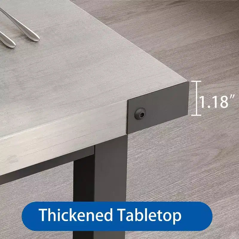 71-Inch Rectangular Dining Table for 8, Large Industrial Wood Kitchen Table with Durable Metal Frame, Perfect for Big Families