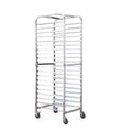 Sandinrayli 20-Tier Bun Pan Bakery Rack with 4 Wheels for Kitchen, Bakery, Restaurant and Catering, Silver