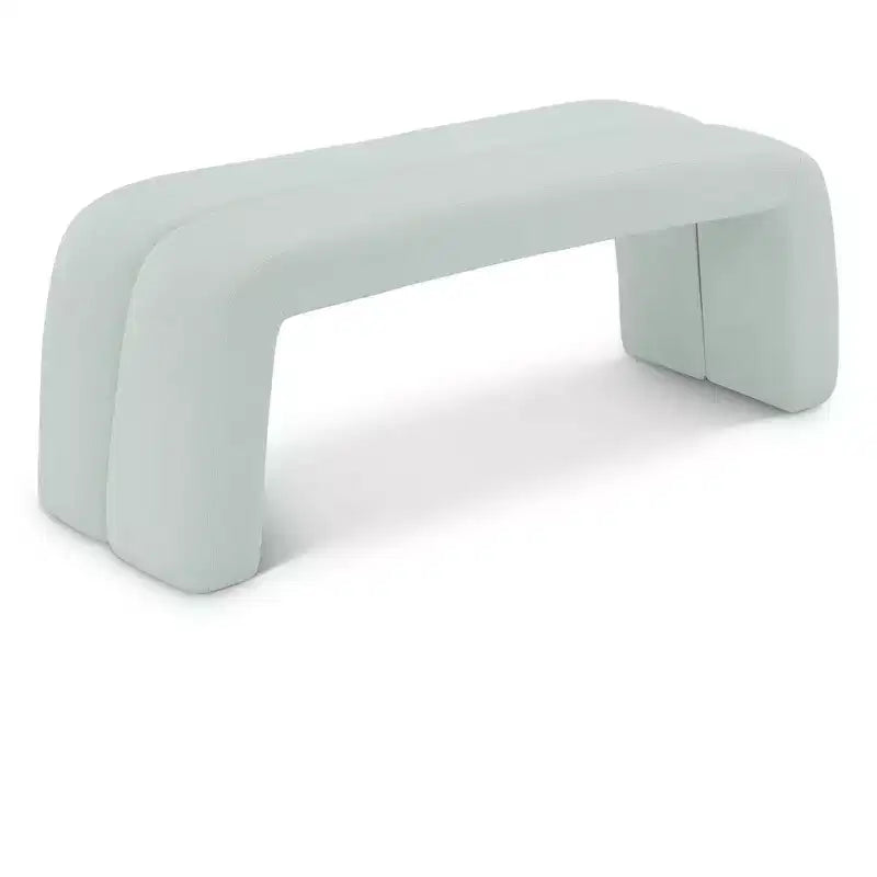 Meridian Furniture,Arc Mint Vegan Leather Bench