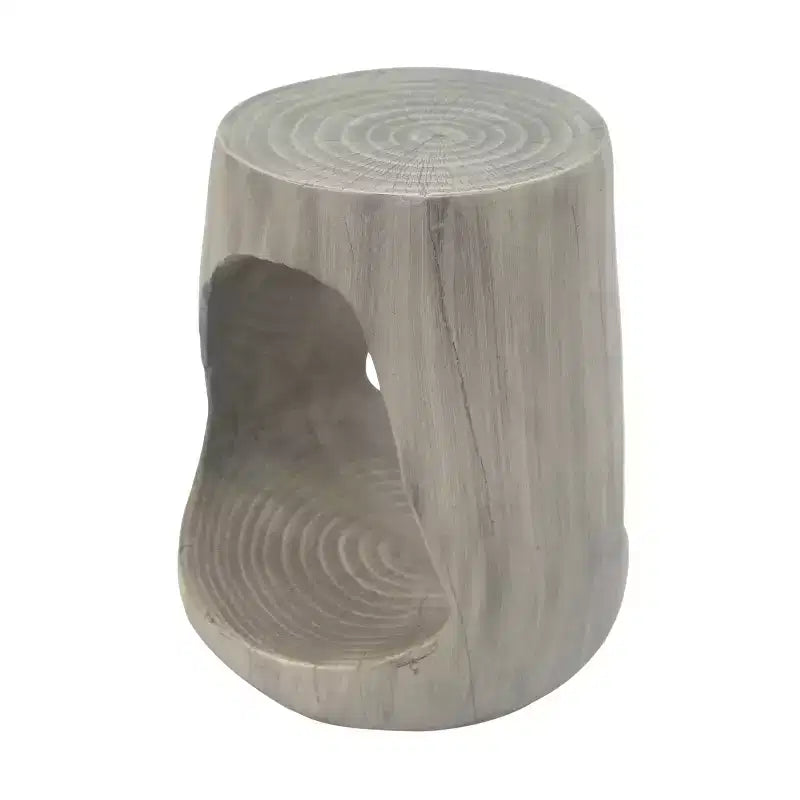 MAYEERTY Hollow Console Table Wood Like Texture Gray Color for Living Room