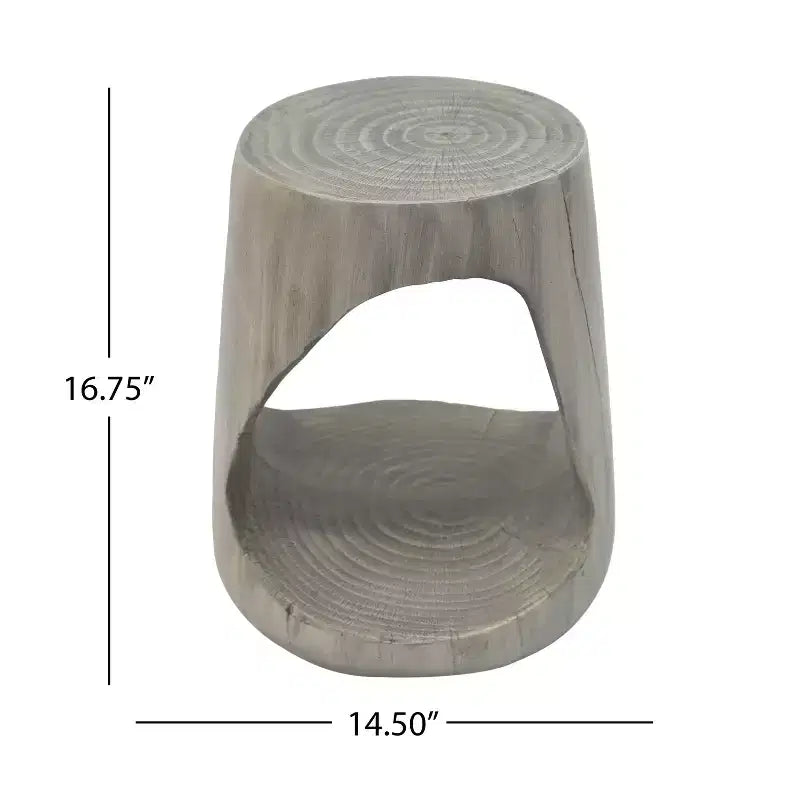 MAYEERTY Hollow Console Table Wood Like Texture Gray Color for Living Room