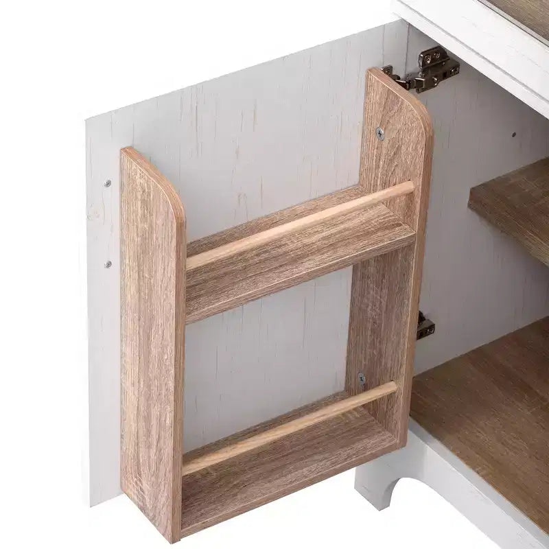 Okak 71 Wood Arched Kitchen Pantry Cabinet with 2 Drawers, Kitchen Storage Cabinets with Glass Door, Tall Cupboard for Kitchen/Dining Room