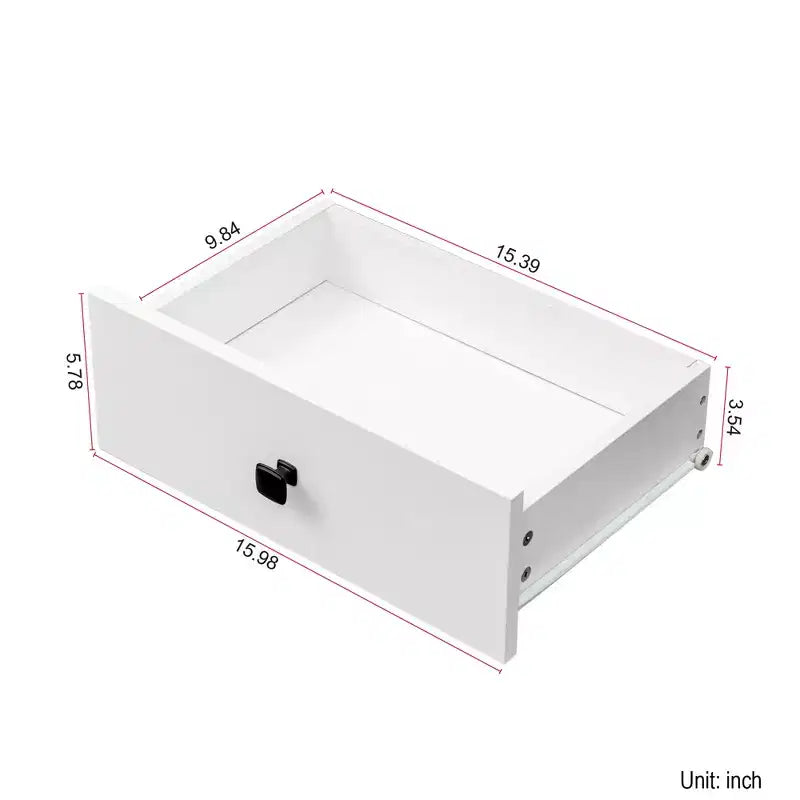CLIHOME Bathroom Storage Cabinet Laundry Cabinet with 1 Storage Cabinet and 1 Drawer, White