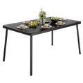 GustoWave 59 Tempered Glass Patio Dining Table