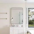 30x40 Inch Wall Mounted Black Rectangular Mirror Metal Framed Mirror