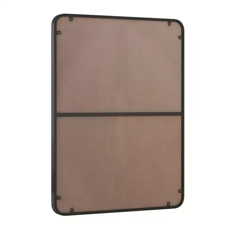 30x40 Inch Wall Mounted Black Rectangular Mirror Metal Framed Mirror