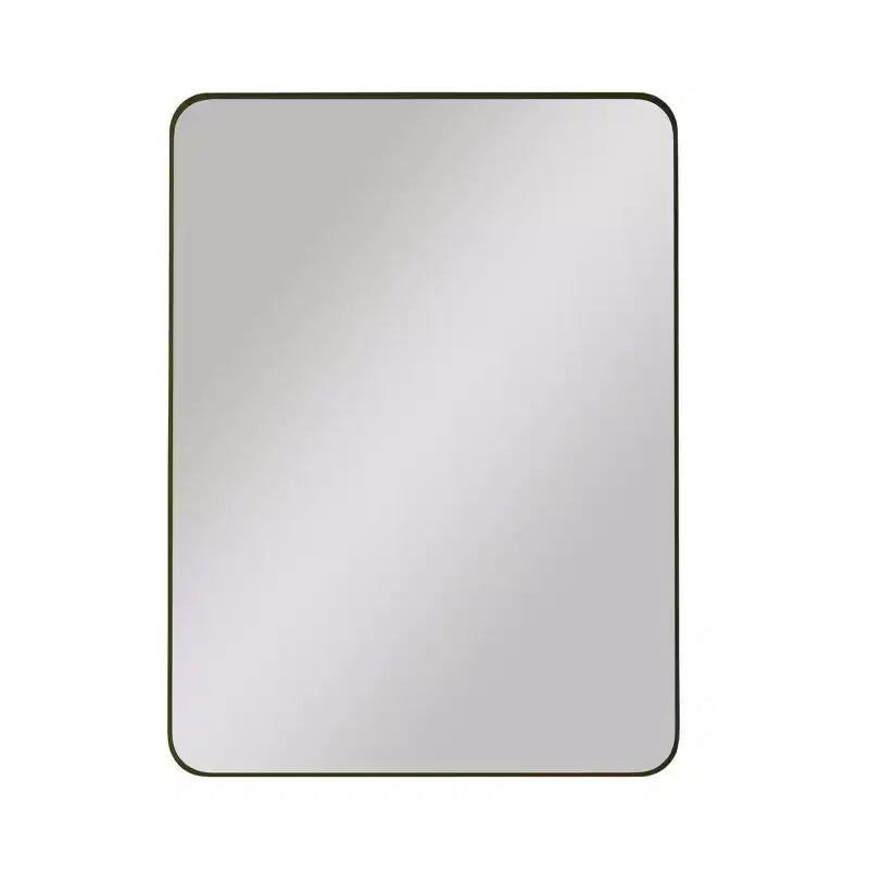 30x40 Inch Wall Mounted Black Rectangular Mirror Metal Framed Mirror