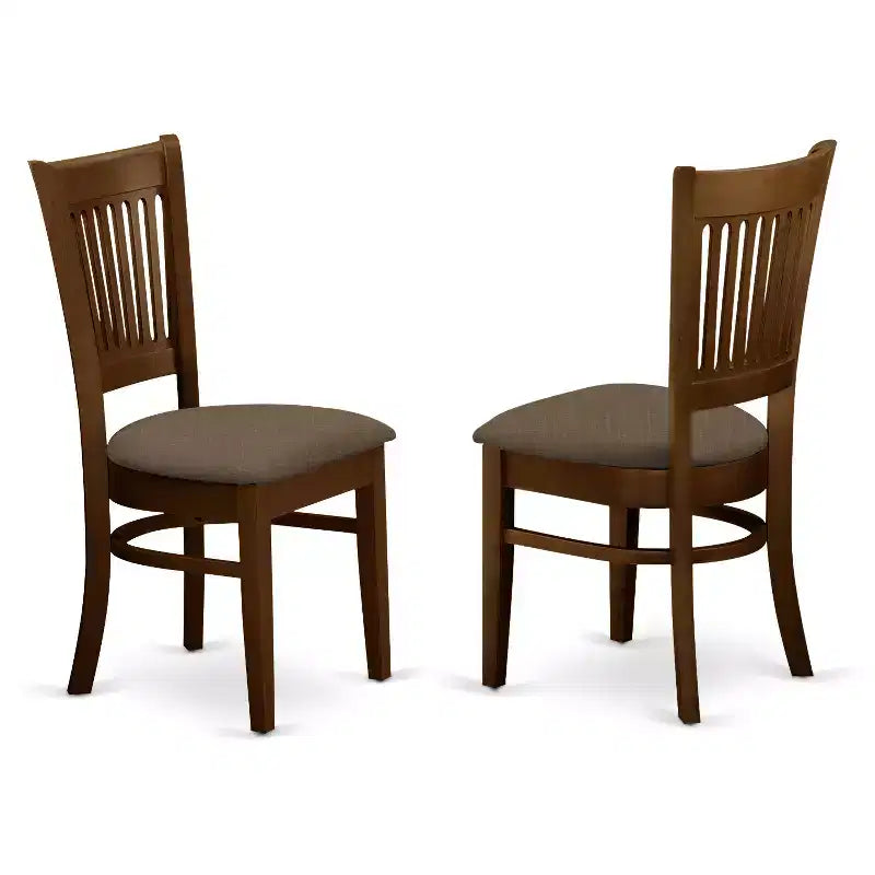 HomeStock Belmont 3 Piece, Pedestal Table Base, Round Dining set, with Armless Chair, Espresso