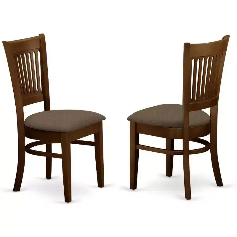 HomeStock Belmont 3 Piece, Pedestal Table Base, Round Dining set, with Armless Chair, Espresso
