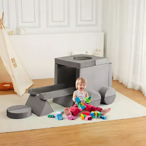 Acekool 15-Piece Modular Kids Play Sofa, Creative Floor Couch for Boys & Girls, Imagination Sofa for Playroom