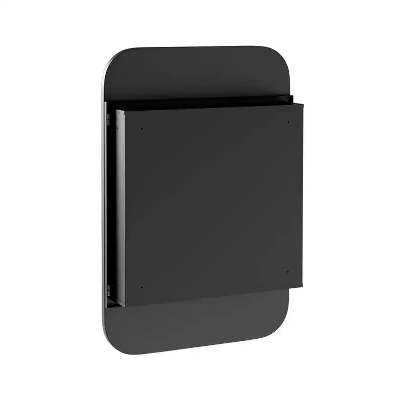 PexFix 24 x 16 Bathroom Cabinet with Mirror Stainless Steel Frame and 2 Adjustable Shelves Wall Medicine Cabinets Mirrors Rectangle Recessed Black