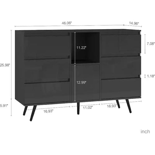 Acekool Modern Storage Cabinet, Entryway Sideboard with Drawer & Shelves, Space-Saving Accent Buffet for Hallway, Kitchen, Living Room