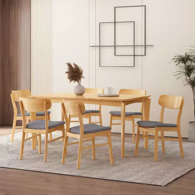 Christopher Knight Home Ballantrae Wood and Fabric 7 Piece Dining Set