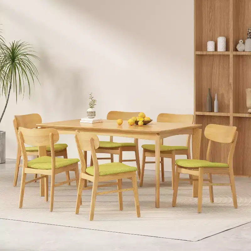 Christopher Knight Home Ballantrae Wood and Fabric 7 Piece Dining Set